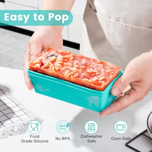 2 Cup Silicone Freezer Molds with Lids (4 Count)