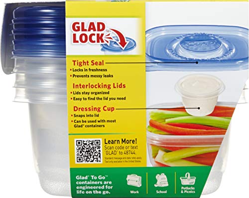 GladWare To Go Medium Rectangle Snack Containers (2 Count)