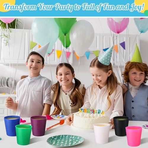 36 Pcs Kids Plastic Cups 8 oz Drinking Toddler Cups (36 Count)