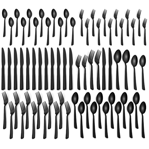 40 Pieces Black Silverware Set (8 Count)