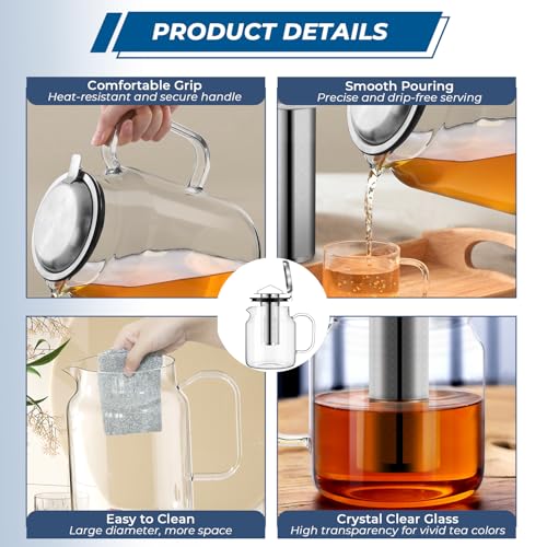 85oz Glass Teapot with Infuser (85 Count)