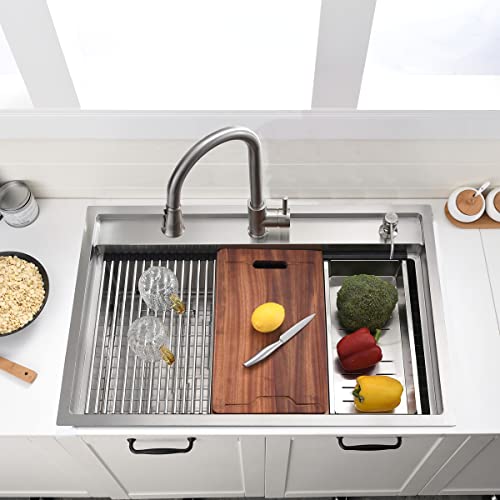 33 Inch Drop In Kitchen Sink Workstation