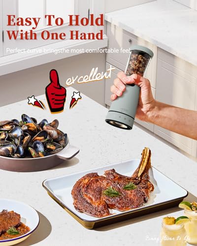 Electric Salt and Pepper Grinder Set with Storage Base (2 Count)