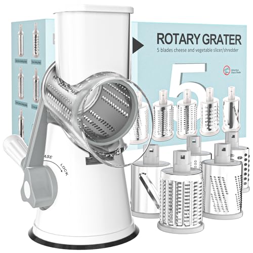 Rotary Cheese Grater Hand Crank Cheese Shredder for Fresh Cheese