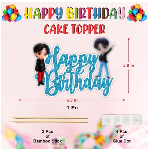 K Pop Happy Birthday Cake Topper