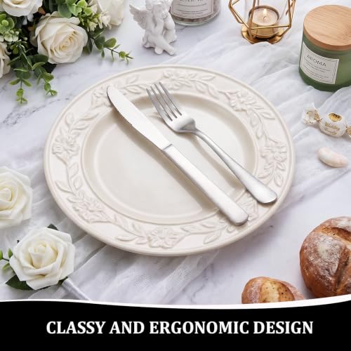 144 Pieces Stainless Steel Forks and Knives Dinner Flatware Set (144 Count)