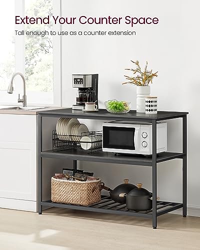 Kitchen Island with 3 Shelves