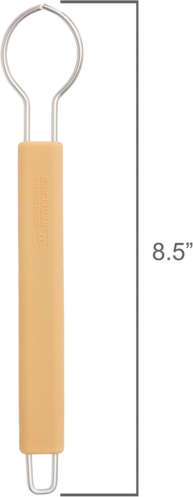 Redecker Silicone Dish Brush Bundle, Includes Interchangeable Natural Horsehair and Tampico Fiber Brush Heads, Sustainable Silicone and Stainless Steel Handle with Hanging Loop, Sand