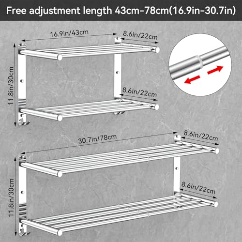 Adjustable Towel Bar for Bathroom Wall Mount17