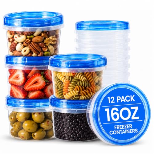 Freezer Storage Containers with Lids (12 Count)