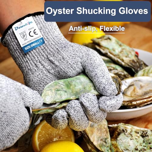 Cut Resistant Gloves Food Grade Level 5 Protection (3 Count)