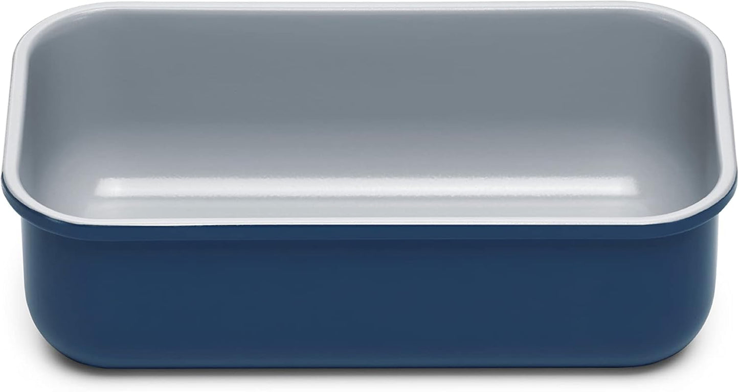 Caraway Non-Stick Ceramic 1 lb Loaf Pan - Naturally Slick Ceramic Coating - Non-Toxic, PTFE & PFOA Free - Perfect for Pound Cakes, Breads, & More - Navy - Culinary Roots