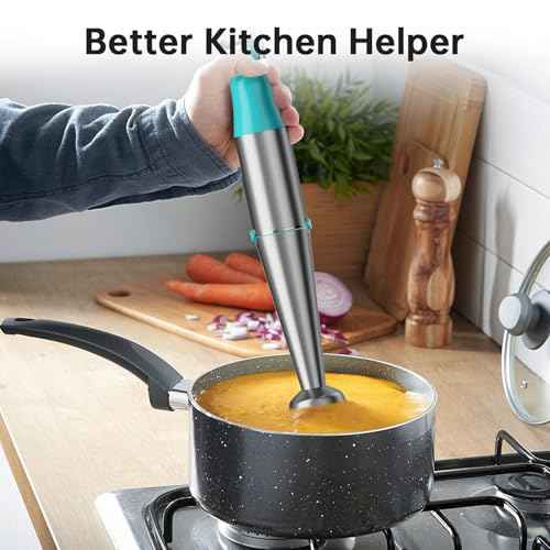 Immersion Blender Handheld 5 in 1 Hand Blender Set 1100W Heavy Duty