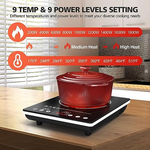 Single Burner Electric Cooktop 1800W