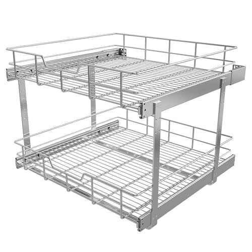 2 Tier Pull Out Cabinet Organizer 24" W X 22" D