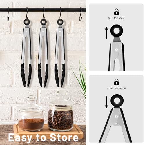 Mini Silicone Kitchen Tongs for Cooking