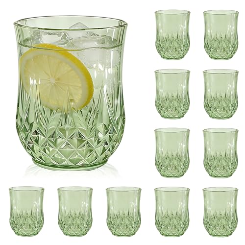 12 Pack Plastic Stemless Wine Glasses (12 Count)