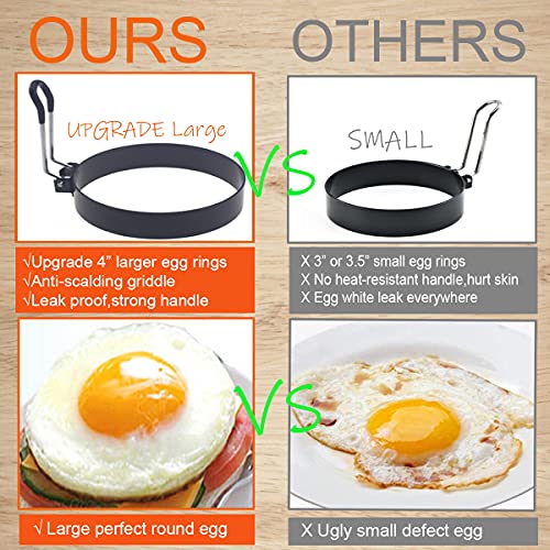 Upgrade 4'' Large Egg Rings Set (6 Count)