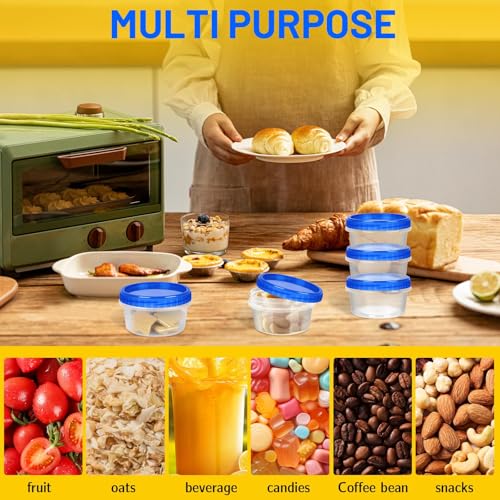 12 Pack Freezer Containers with Screw On Lids (12 Count)