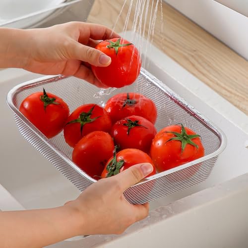 18 8 Stainless Steel Fine Mesh Strainer Basket with Feet