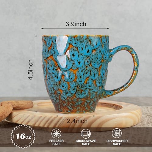 16oz Ceramic Coffee Mug Tea Cup with Handle Novelty Mug for Office and Home