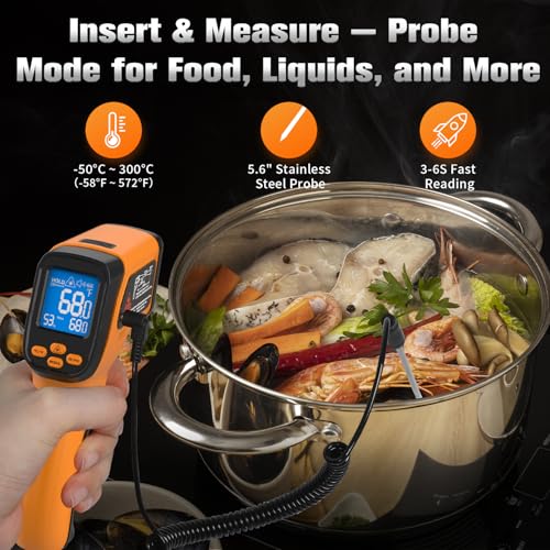 Infrared Thermometer Temperature Gun 1472°F