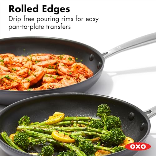 Enhanced 8" 10" and 12" 3 Piece Frying Pan Skillet Set