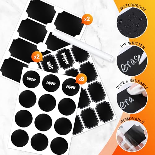 Spice Jars with Labels (6 Count)