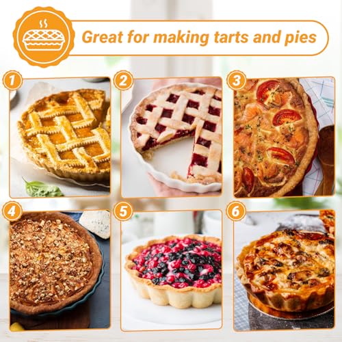 Tart Pan 9 Inch with Removable Bottom (4 Count)