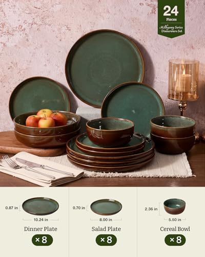 Milkyway 24 Piece Stoneware Dinnerware Set