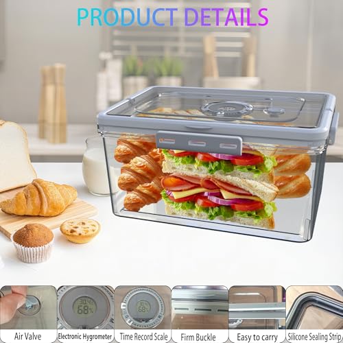 Bread Box With Digital Hygrometer (10 liter(s))
