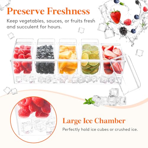 Chilled Condiment Caddy with Spoons