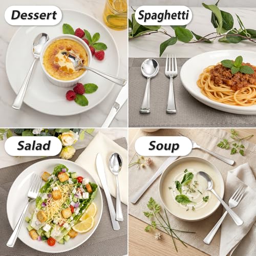 200Pcs Silver Plastic Cutlery