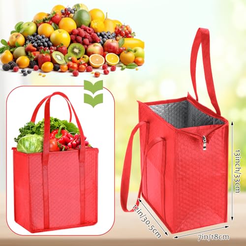 4 Pcs Insulated Grocery Bags Reusable (4 Count)