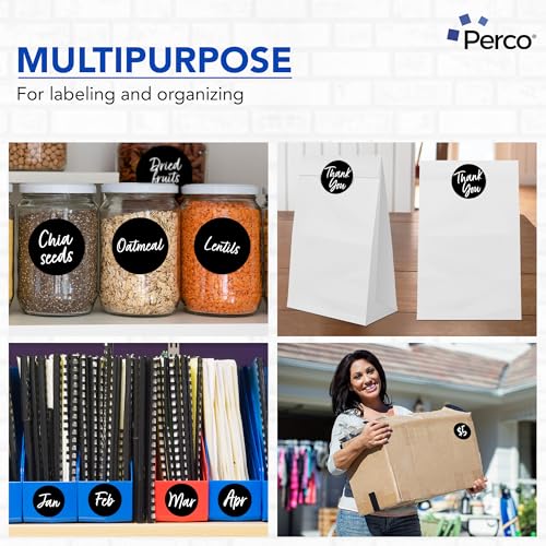Black Perforated Round Circle Dot Sticker 3 (3 Count)