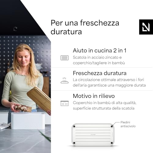 Bread Box I Metal bread box for long lasting freshness with non