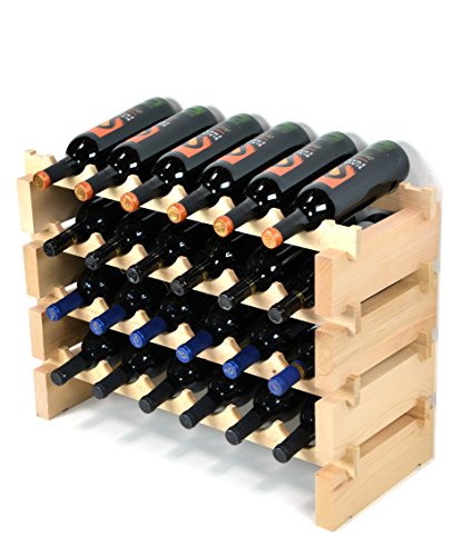 Modular Wine Rack Beechwood 24 (24 Count)