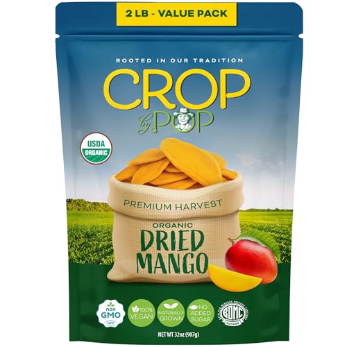 CROP BY POP Organic Sun Dried Mango Slices (32 Ounce)