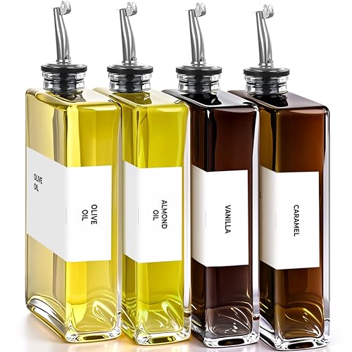 Glass Oil Dispenser for Kitchen (4 Count)