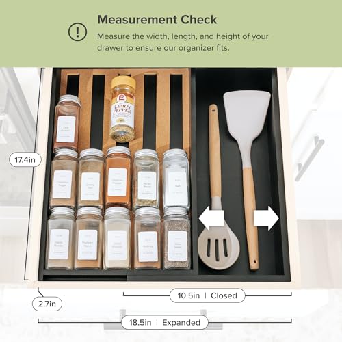 Expandable Spice Drawer Organizer