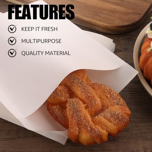 800 Pack Paper Sandwich Bags 8x6 inch Wax Paper Bags (800 Count)