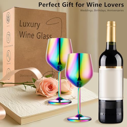 Unbreakable Stainless Steel Wine Glasses Set of 4 (4 Count)