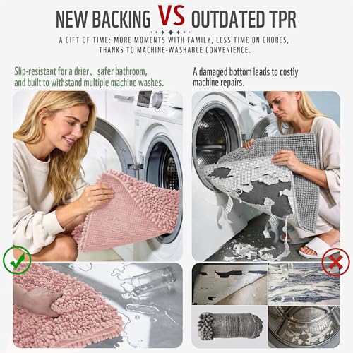 Large Bathroom Rugs Non Slip Washable 36x24 Inch (6.0333 Sq Ft)