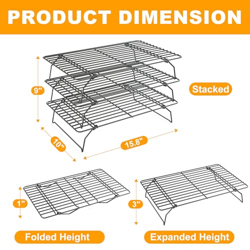 3 Tier Stackable Cooling Rack for Batch Cooling