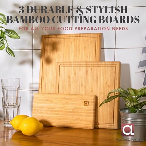 Chorus Bamboo Cutting Board Set with Juice Groove