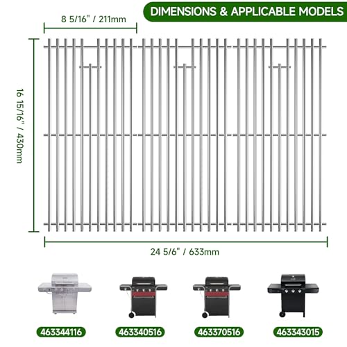16 15 16" Grill Grates for Charbroil Advantage 4 Burner 463344116 463343015 463344015 463240015 463340516