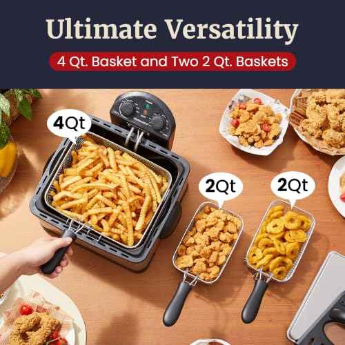 4.5Qt Immersion Deep Fryer (3 Count)