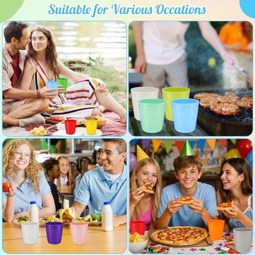 36 Pcs Kids Plastic Cups 8 oz Drinking Toddler Cups (36 Count)