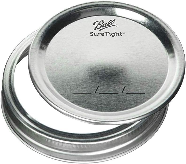 Wide Mouth Glass Mason Jars with Lids and Bands (4 Count)