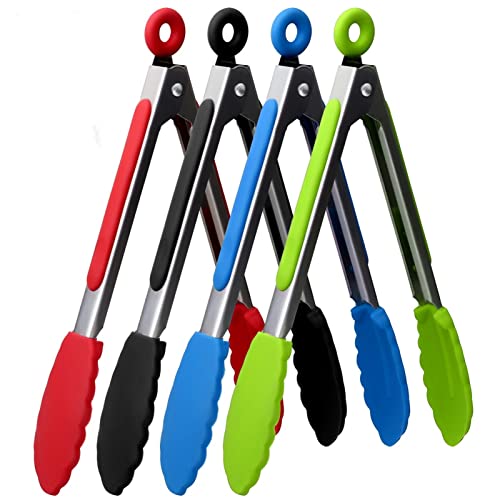 9” Kitchen Tongs (4 Count)